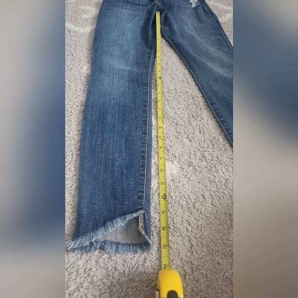 Joe's Jeans Icon Blondie Maeve Skinny Ankle Raw Hem Blue Size 25 - Picture 5 of 6